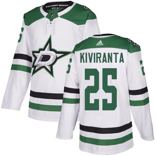 Adidas Men Dallas Stars #25 Joel Kiviranta White Road Authentic Stitched NHL Jersey